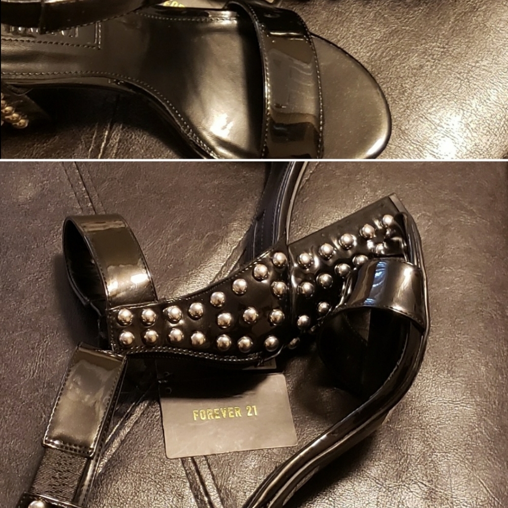 Forever 21 black patent block heel... very 😍 cute